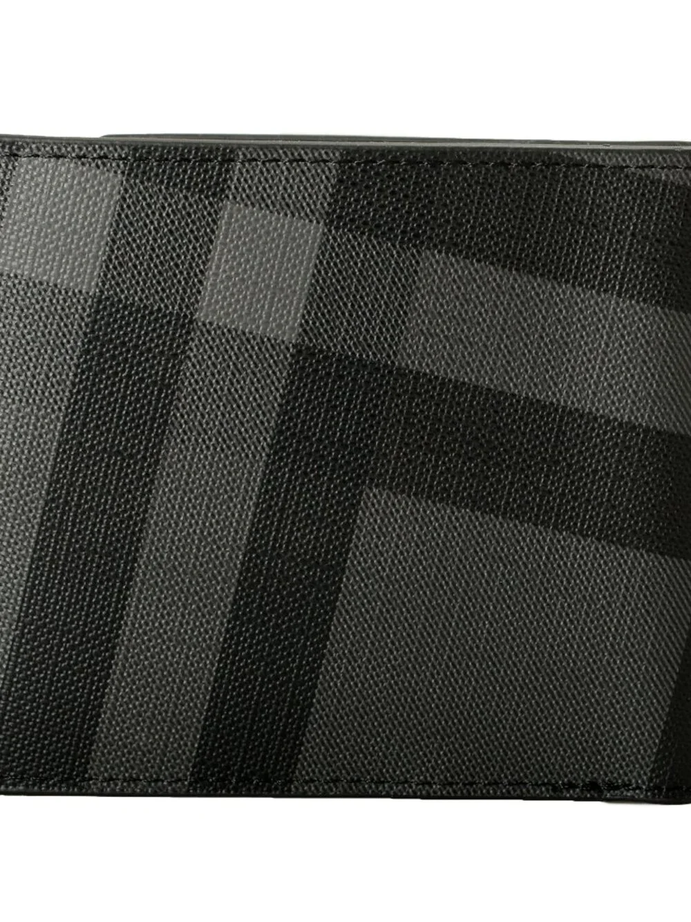 Burberry Men's Logo & Checkered Textured Leather Bifold Wallet